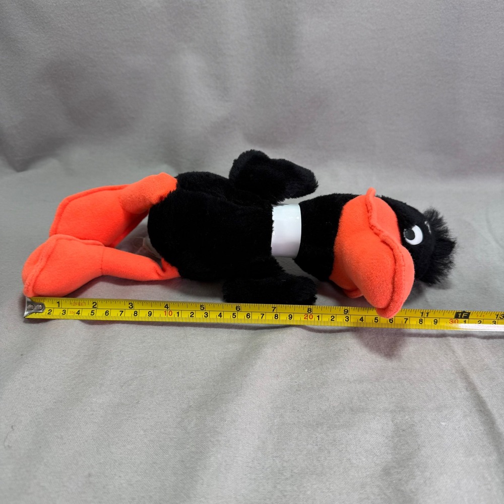 Daffy Duck Plush 70s Vintage Warner Bros Mighty Star Looney Tunes Hair Head Tail - Picture 7 of 9